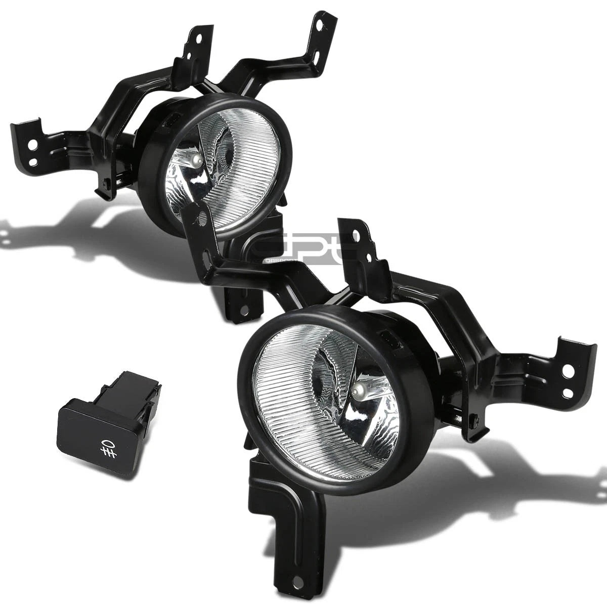 2X Clear Lens Fog Light Lamp with Switch Wiring Bulb for Honda CR-V (2007–2009)