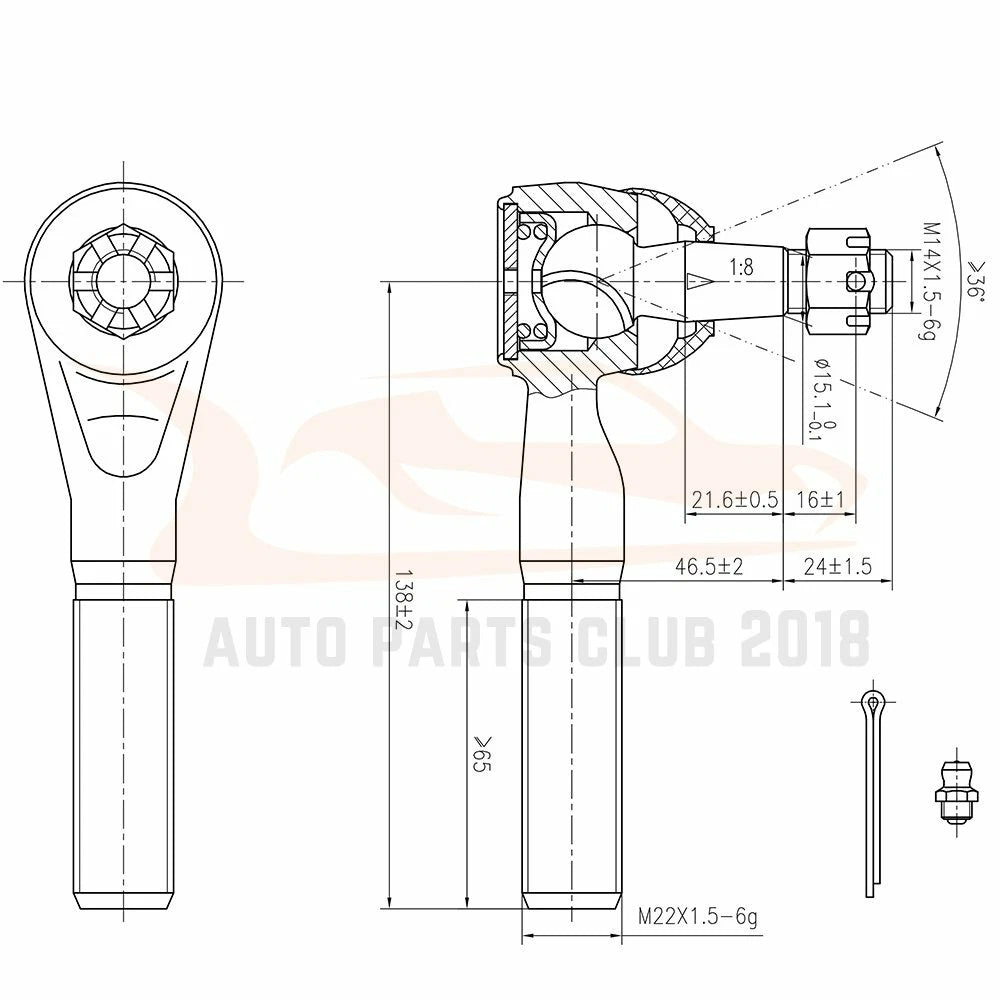Set of 10 Front Tie Rods Ball Joints for Ford F-150 4WD (1987–1996)
