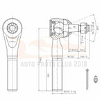 Set of 10 Front Tie Rods Ball Joints for Ford F-150 4WD (1987–1996)