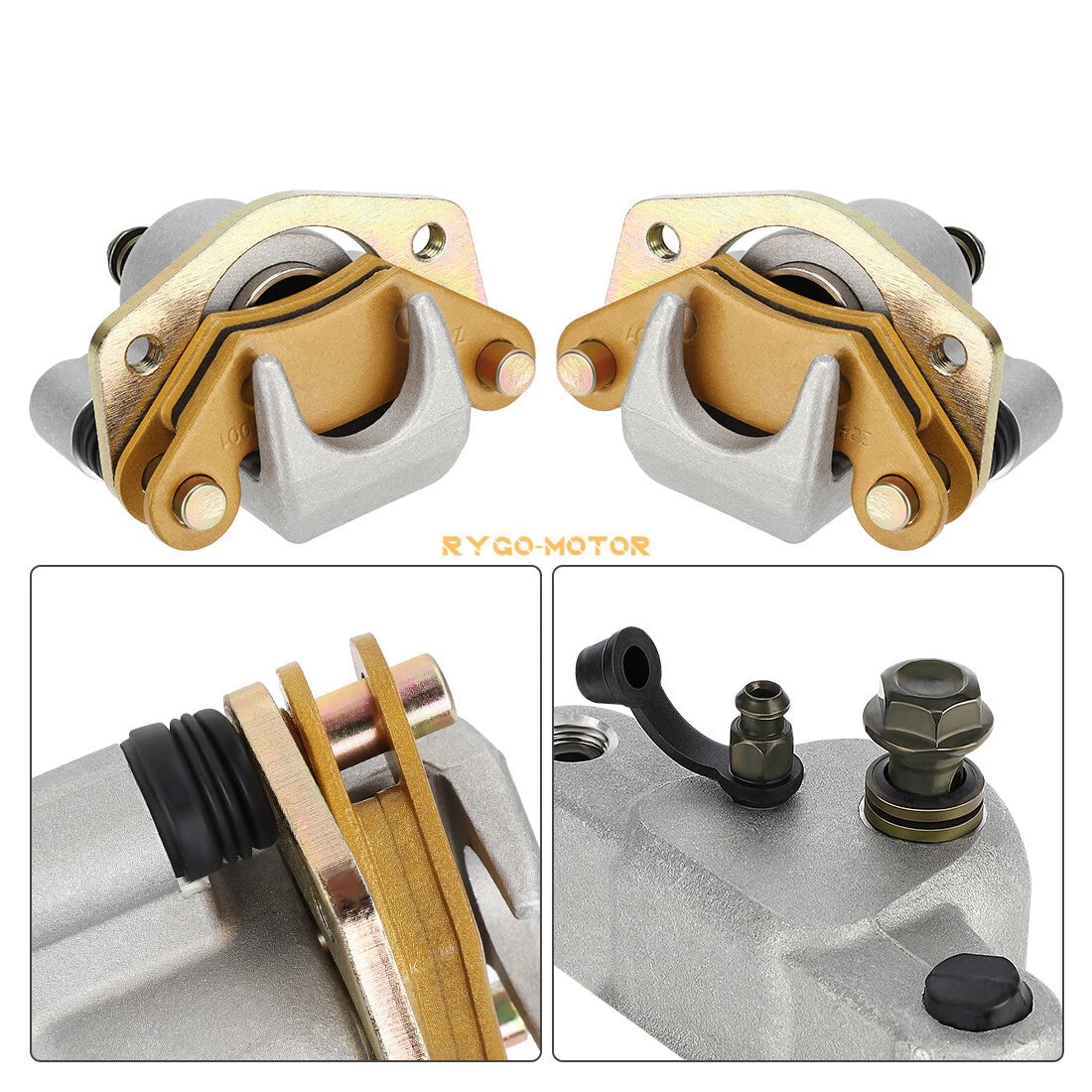 Front Brake Calipers & Pads for Polaris Phoenix 200, Sawtooth 200, Hawkeye 300 (200–200)