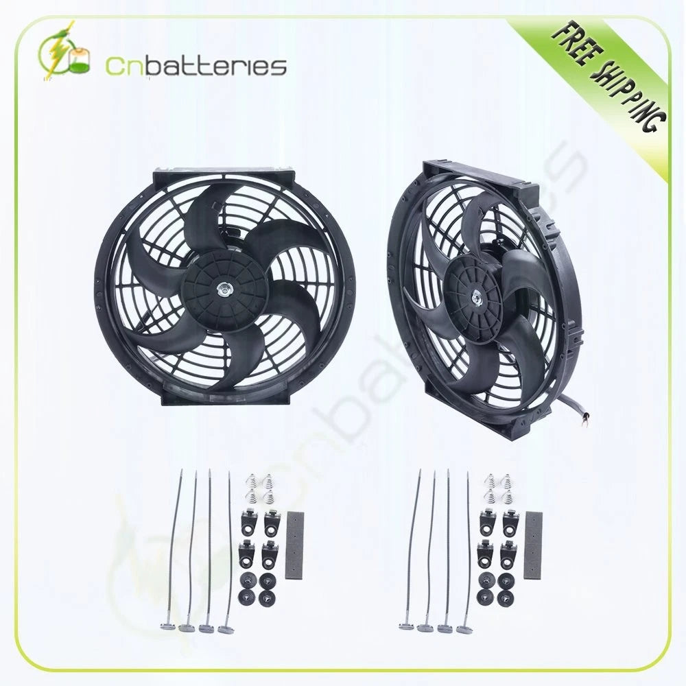 2X 10" Radiator Condenser Cooling Fan for Kia Forte Optima Soul (2010–2023)