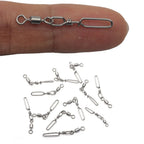 10pcs Long Line Clip Snap with Rolling Swivel & Lock Snap Connector