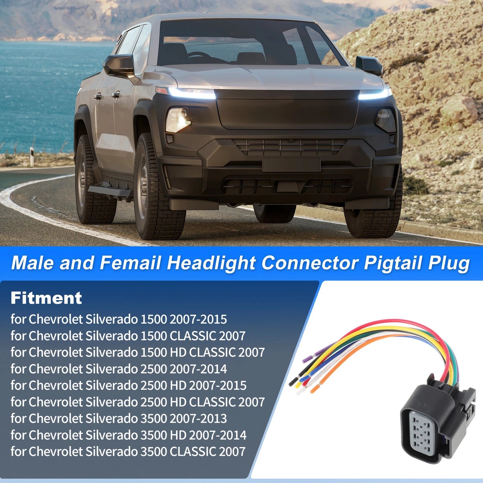 Headlight Connector Harness Plug Wire for Chevrolet (No.22853028)