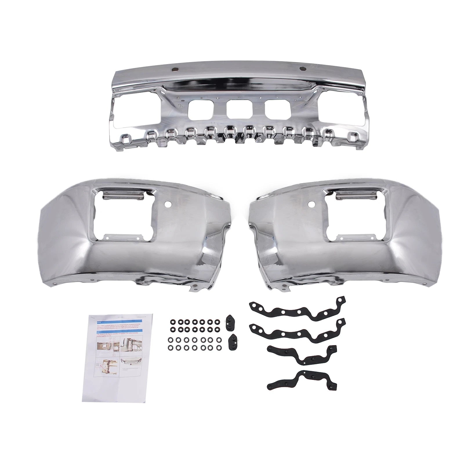 Steel Front Bumper Face Bar for GMC Sierra 1500 (2014–2015) Chrome