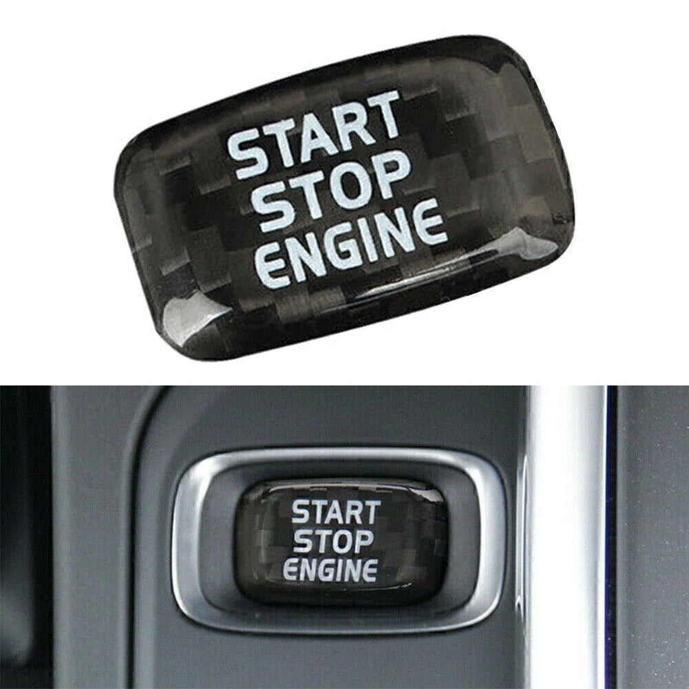 Carbon Engine Start Stop Button Sticker for Volvo V40 V60 S60 S60L XC60 S80L (2012–2020)