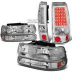 Chrome Crystal Headlight & LED Brake/Tail Light for Silverado (1999–2002)