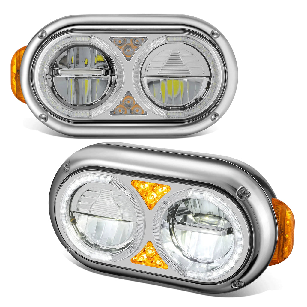 Full LED Reflector Conversion Headlight for Peterbilt 359 379 (1981–2021)
