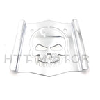 Skull Backrest Sissy Bar Plate Chrome for Universal Fit (2000–2023)