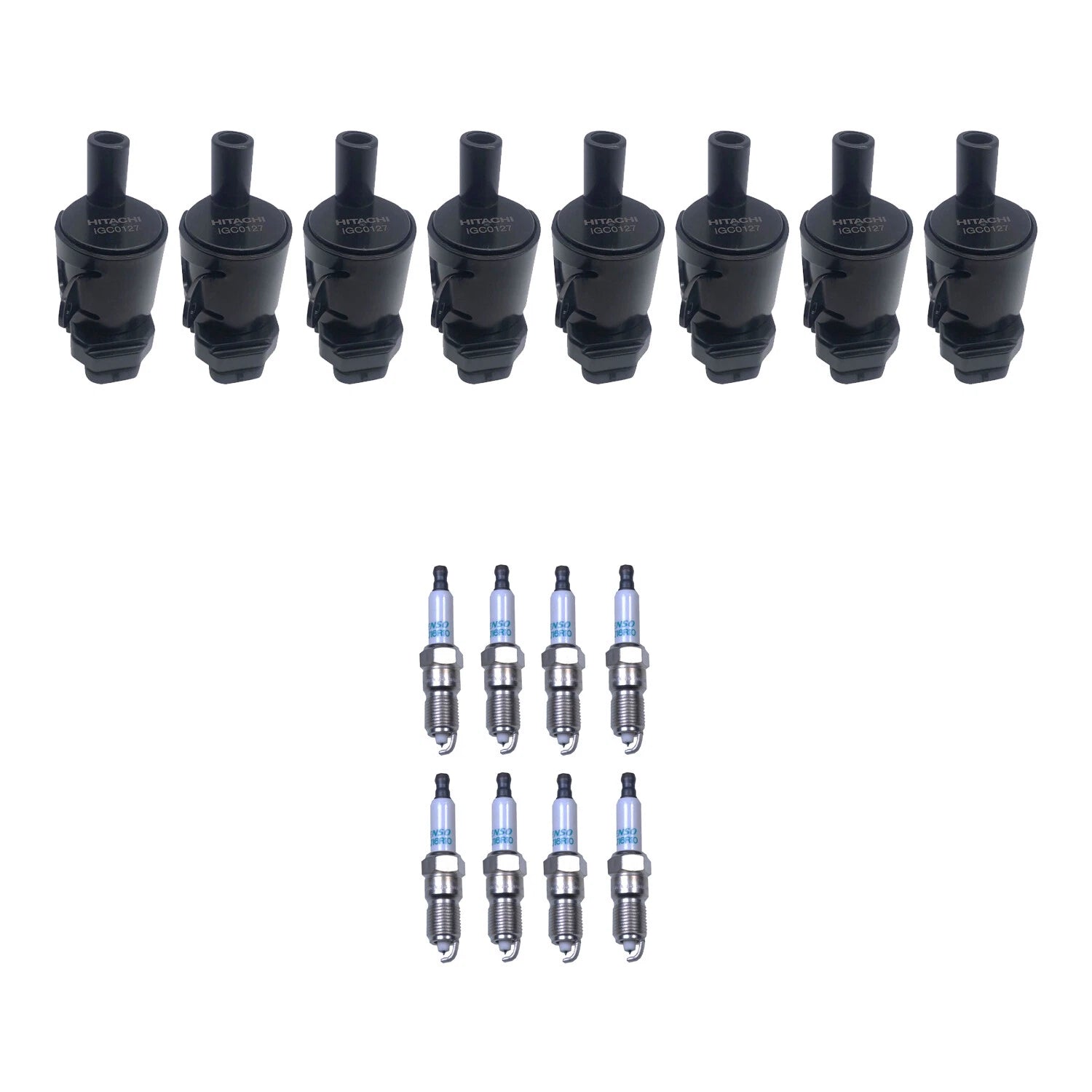 Set of 8 Ignition Coils & Denso Iridium Spark Plugs for Envoy XL Escalade (2002–2006)
