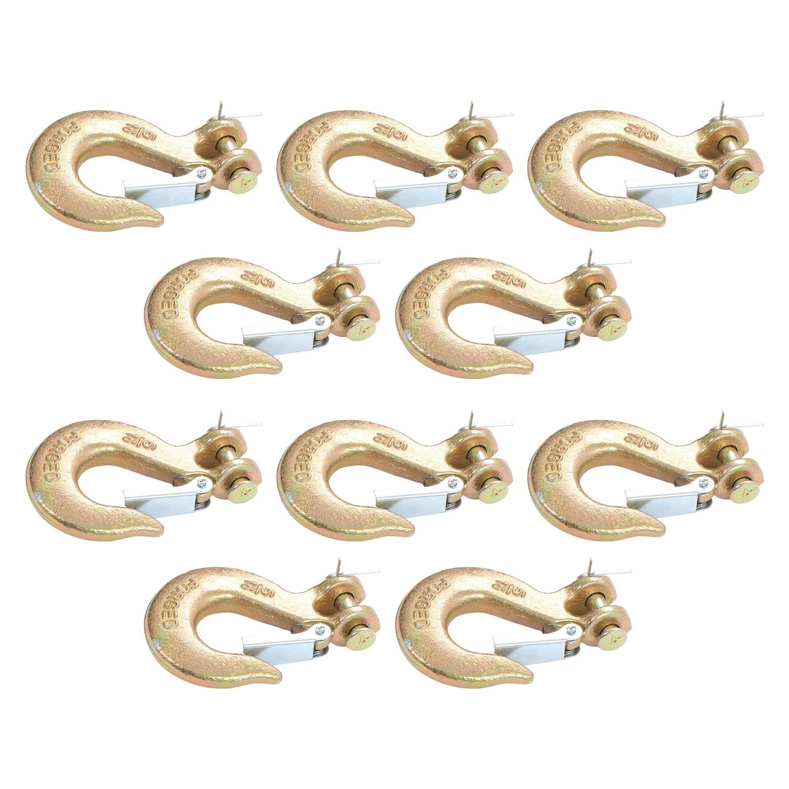 Set of 10 Clevis Slip Hooks for Heavy-Duty Applications (G70)