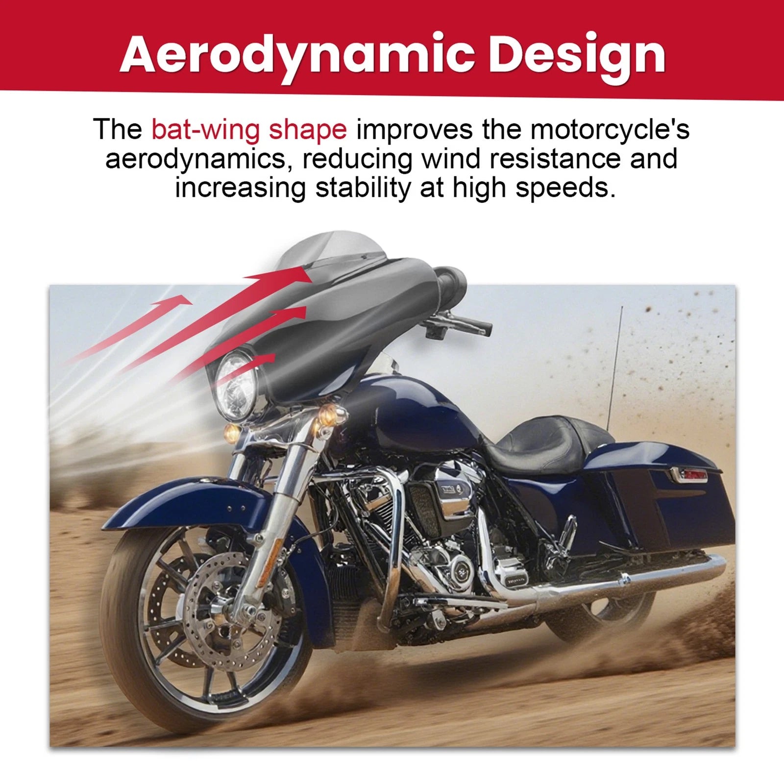 Front Outer Batwing Fairing for Harley Davidson Electra Glide (1996–2013)