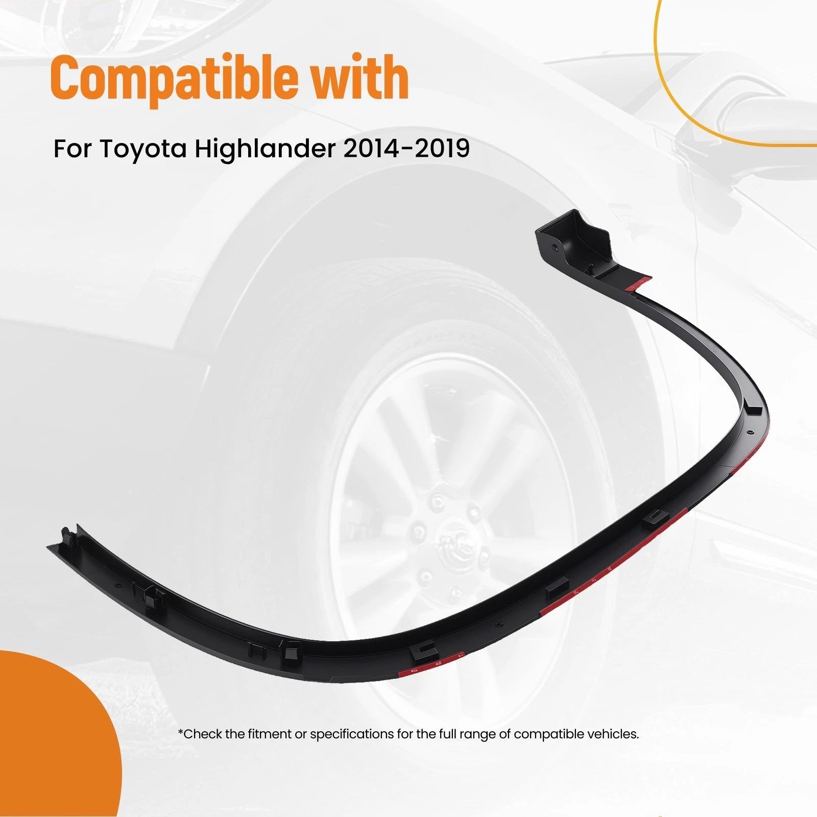 Fender Flare Molding Trim RH for Volkswagen Tiguan (2012–2016) 5N0854732B9B9