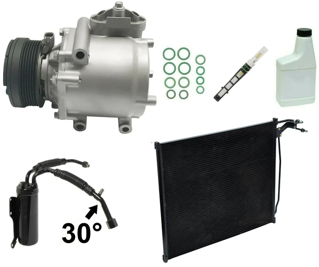 AC Compressor Kit Replacement with Condenser for Toyota Hilux (2011-2015)