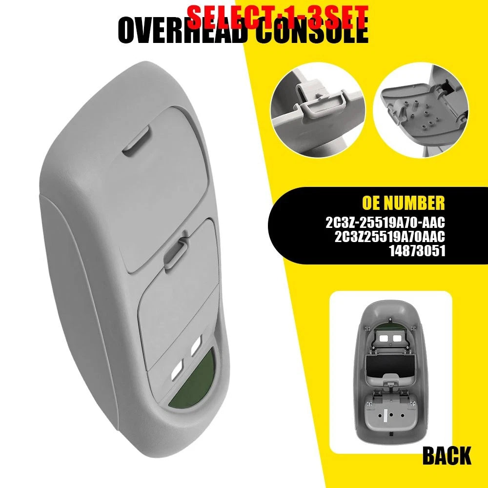 Overhead Console for Ford F250 F350 Super Duty (2002–2004) OEM 1-3X Gray