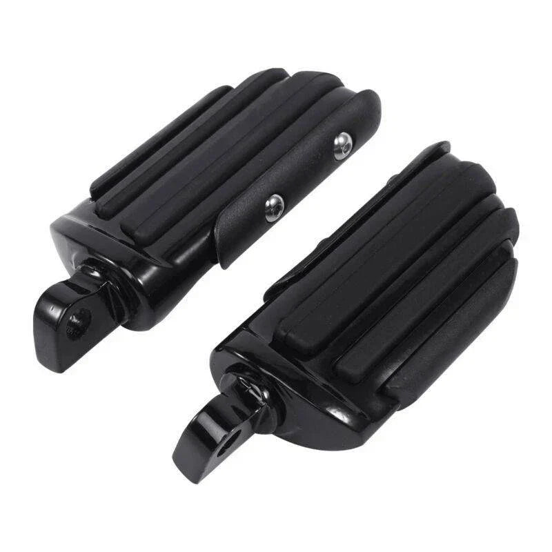 Black Pilot Male Mount Foot Pegs for Harley Touring Softail Dyna