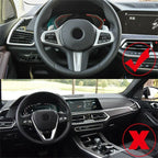 Carbon Fiber Steering Wheel Switch Trim for BMW X3 X6
