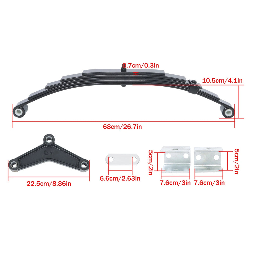 Tandem Trailer Axle Suspension Kit for 6000 Trailers (5 Leaf Springs)