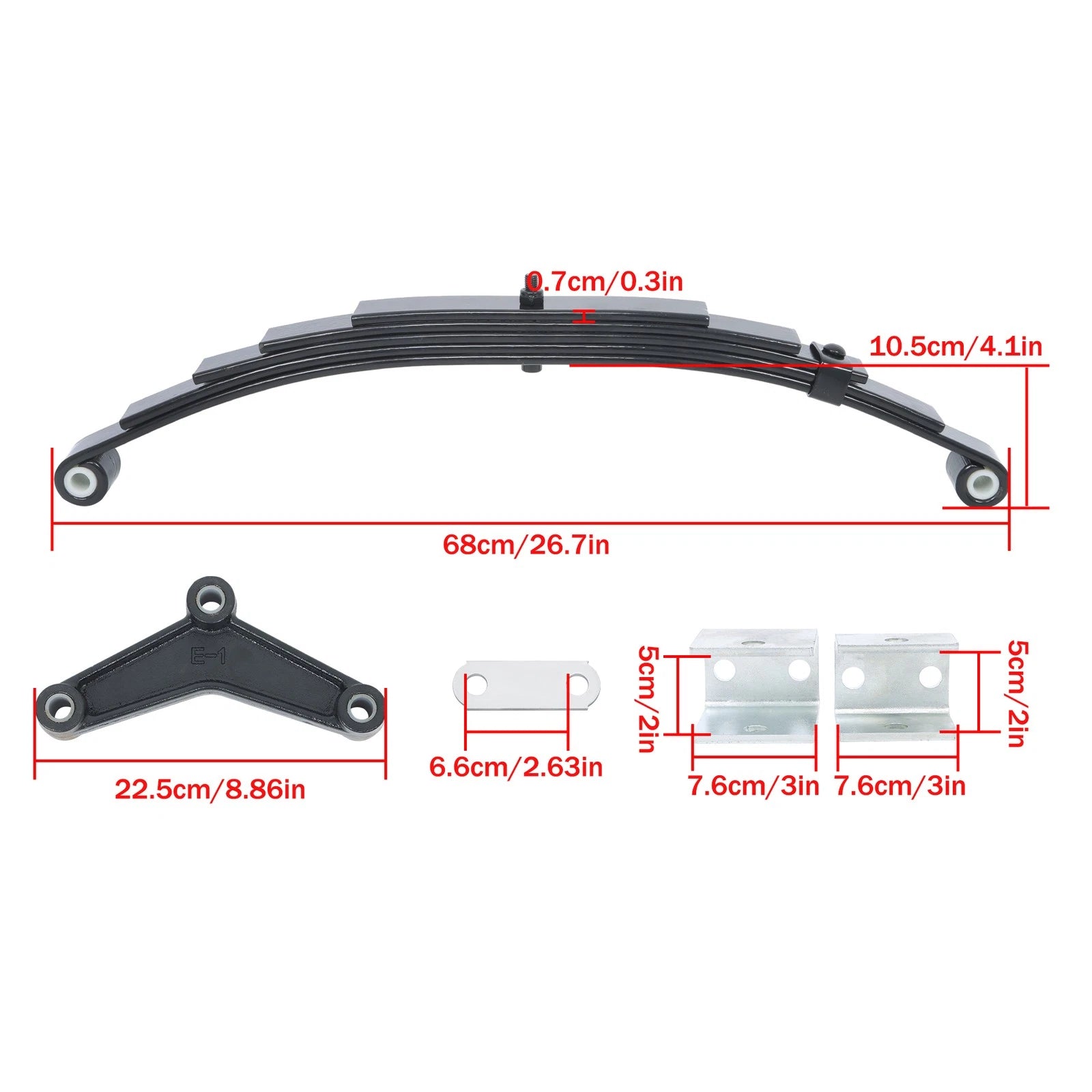 Tandem Trailer Axle Suspension Kit for 6000 Trailers (5 Leaf Springs)