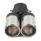Dual Rear Exhaust Pipe Tail Muffler Tips for Universal Vehicles