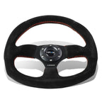NRG Reinforced Steering Wheel 32cm D-Shape for Universal Fit (RHD)