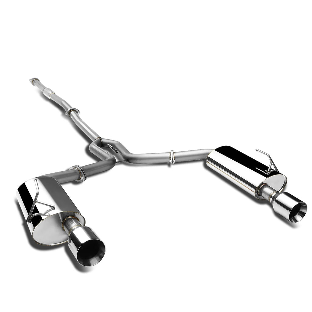 Dual 4" Rolled Muffler Tip for Nissan Maxima (2004–2008) - Stainless Racing Catback