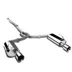 Dual 4" Rolled Muffler Tip for Nissan Maxima (2004–2008) - Stainless Racing Catback