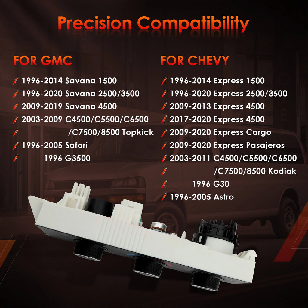 HVAC Climate Control Module for Chevrolet Express GMC Savana (1996-2020)