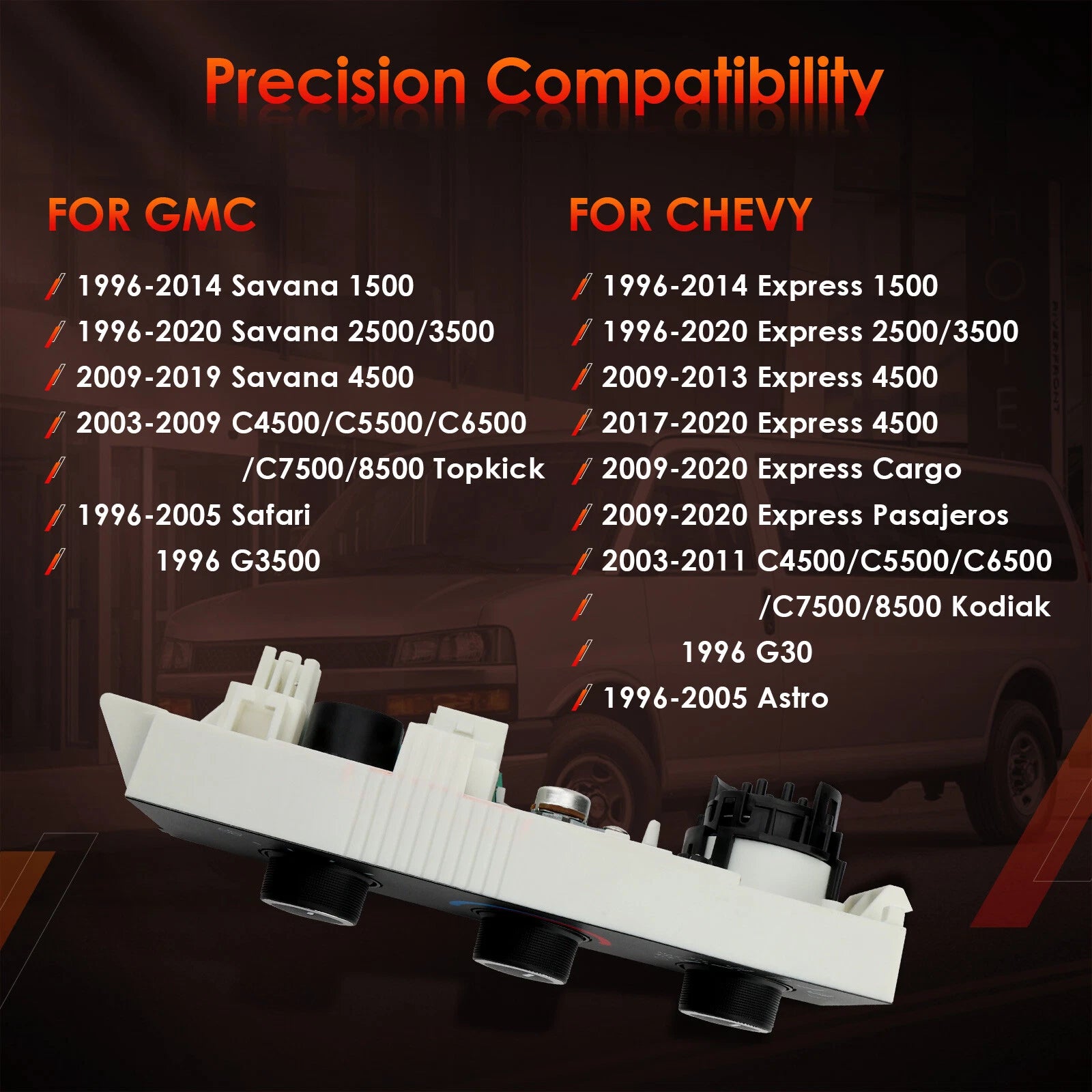 HVAC Climate Control Module for Chevrolet Express GMC Savana (1996-2020)