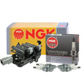 NGK DIS Ignition Coil & 4 V-Power Spark Plugs for Hyundai Kia 2.0L L4