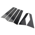 Set of 6 Door Trim Pillar Posts for VW Jetta (2019–2021) - Black Piano Finish