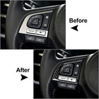 Carbon Fiber Steering Wheel Button Trim Cover for Subaru Forester (2013-2018)