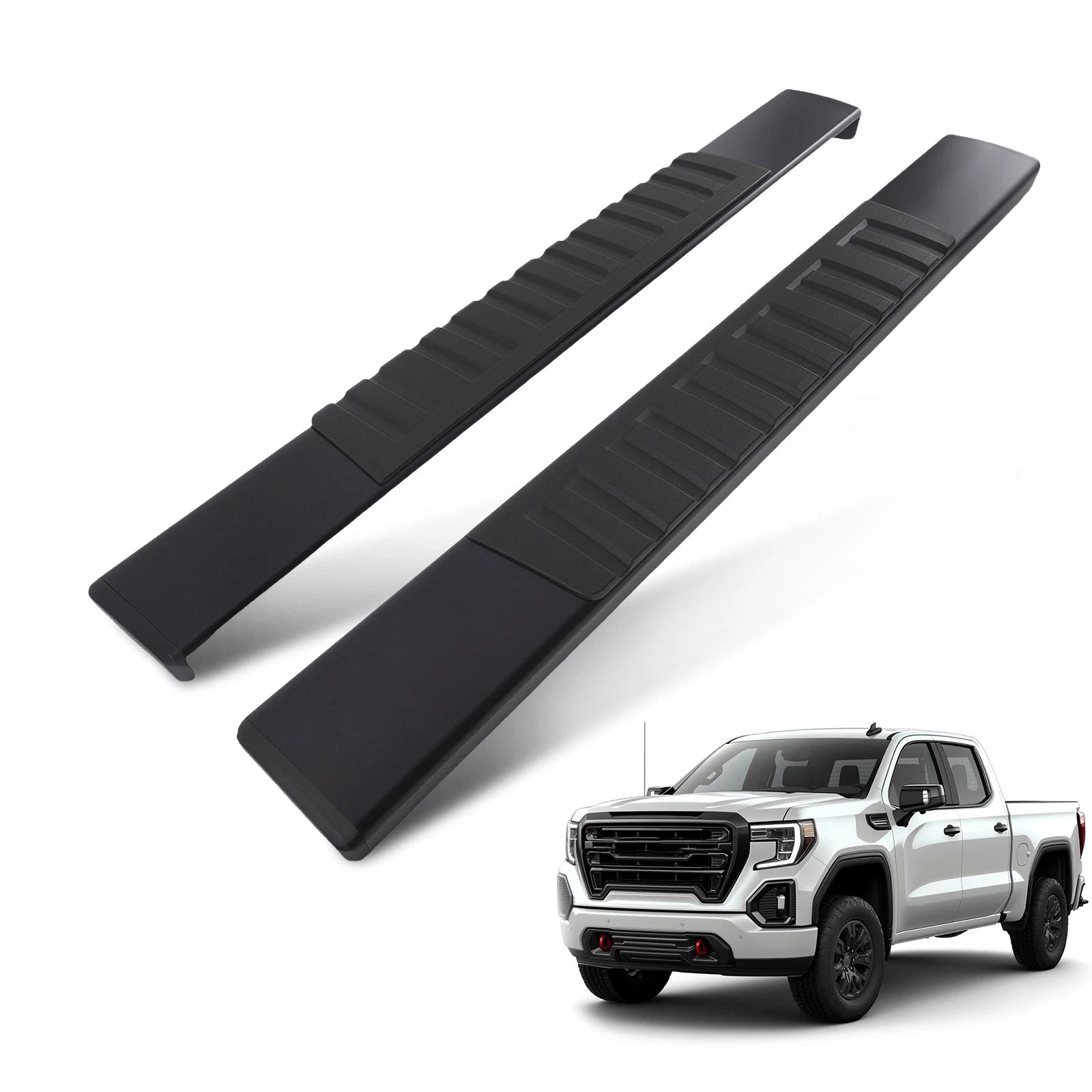 6" Wide Running Boards for Chevy Silverado GMC Sierra 1500 2500 3500 HD (2019–2025)