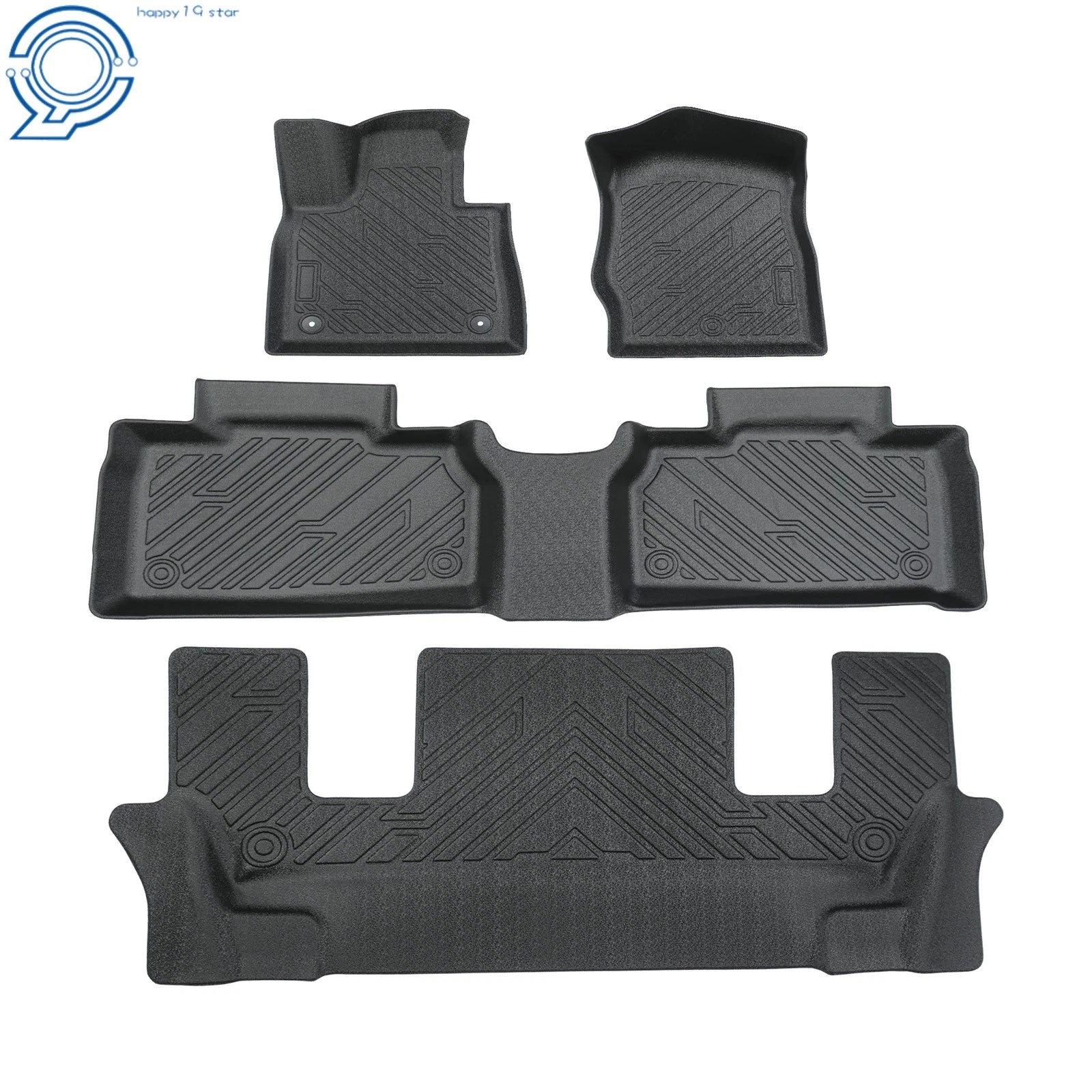 TPE Floor Mats Liners for Ford Explorer (2020–2025) All Weather Black
