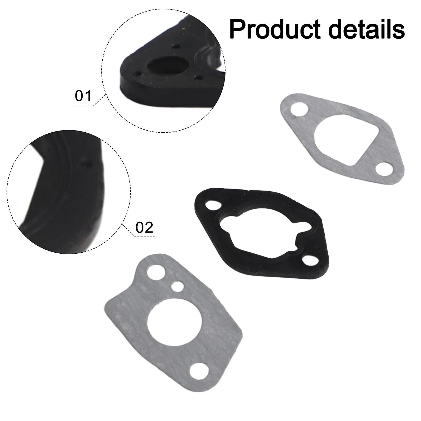Set of 3 Carburetor Gaskets for Garden Carburetor