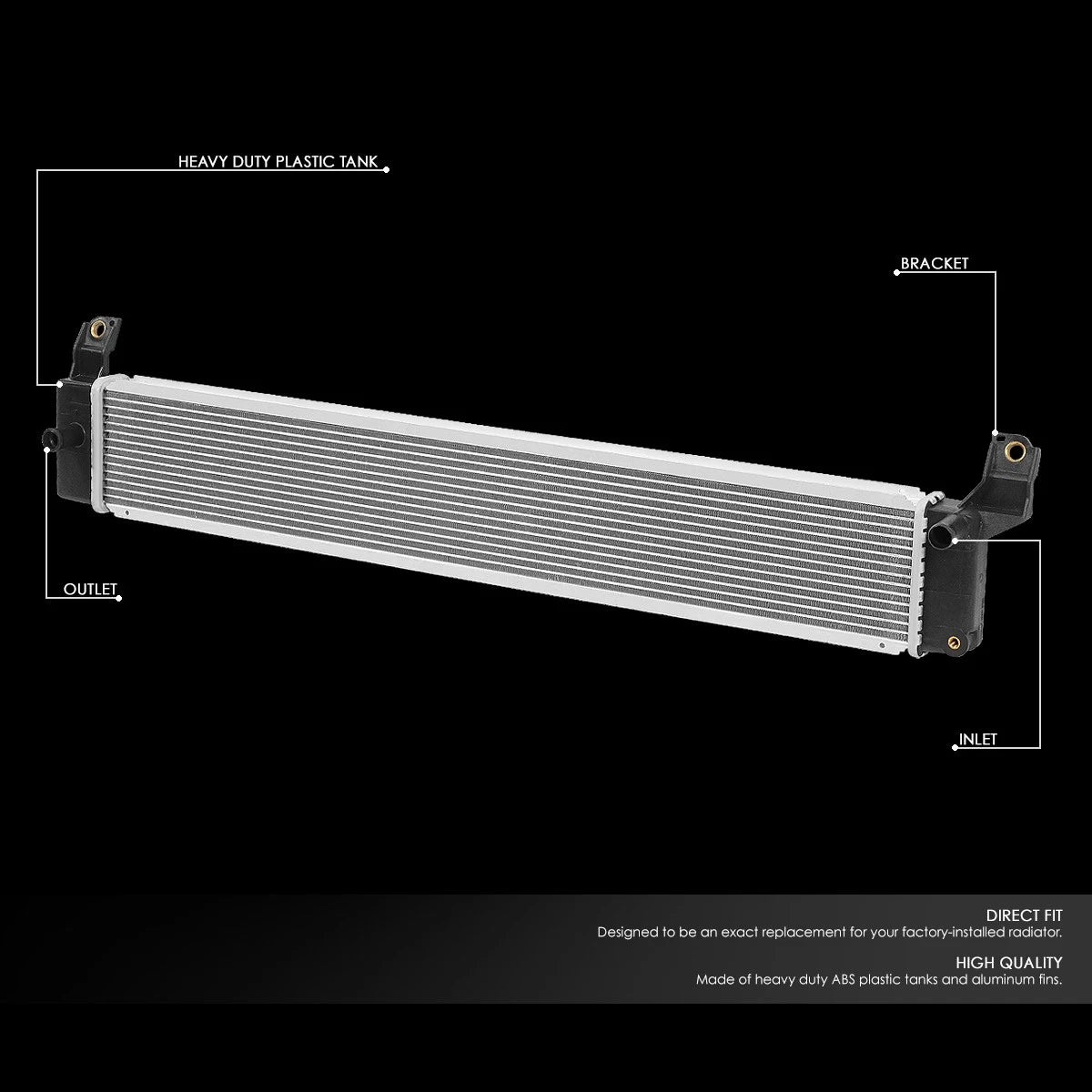 Aluminum Radiator for Toyota Camry Lexus ES300H Hybrid (2012–2018) 2AR-FXE 13300