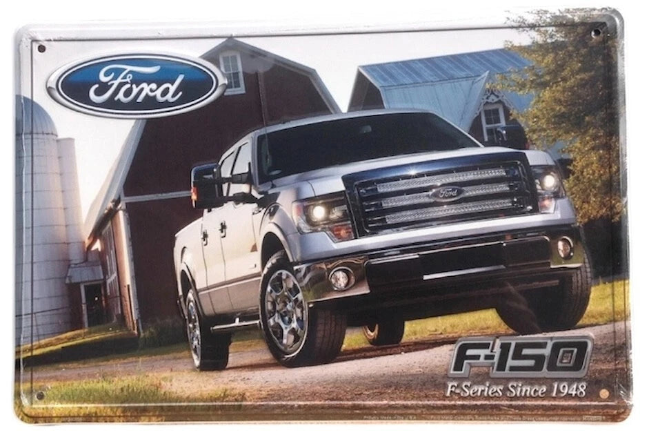 18" x 12" Embossed Metal Sign for Ford F-150 (1948–Present)