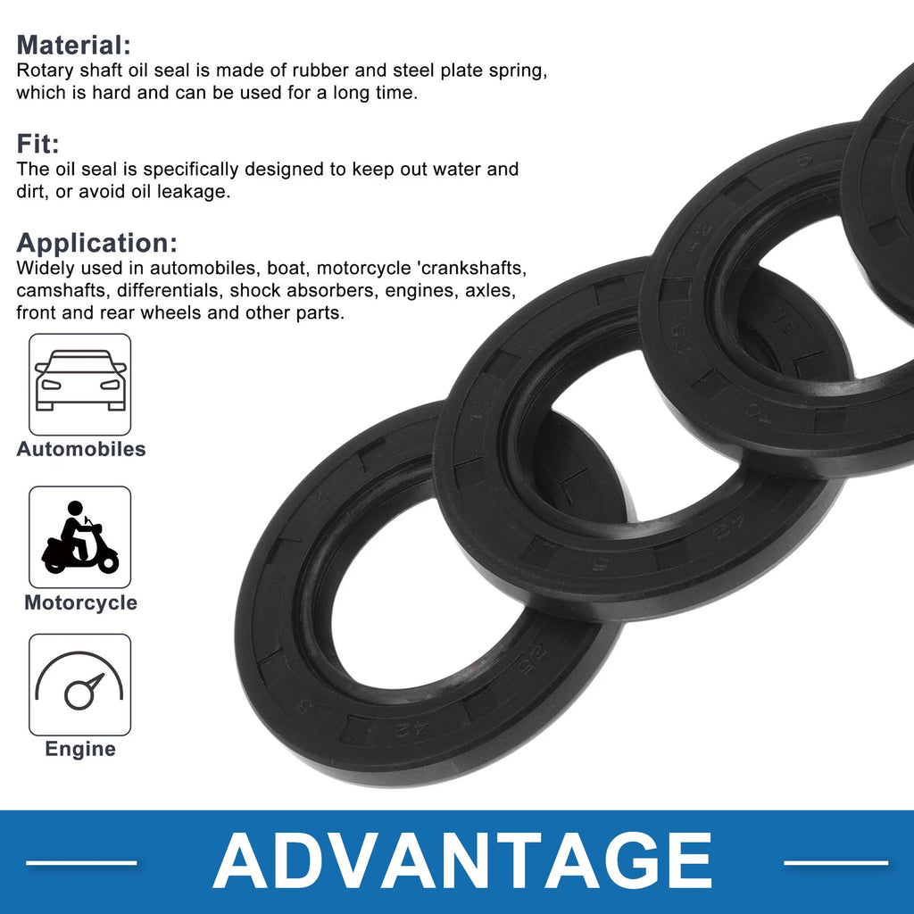Set of 5 Oil Seal Rotary Shaft Seal 25x42x5mm for Various Models