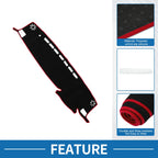 Dashboard Cover Mat for Toyota Highlander (2021–2024) Black Red