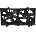 AC condenser and cooling fan assembly for Nissan Sentra (2007-2012)