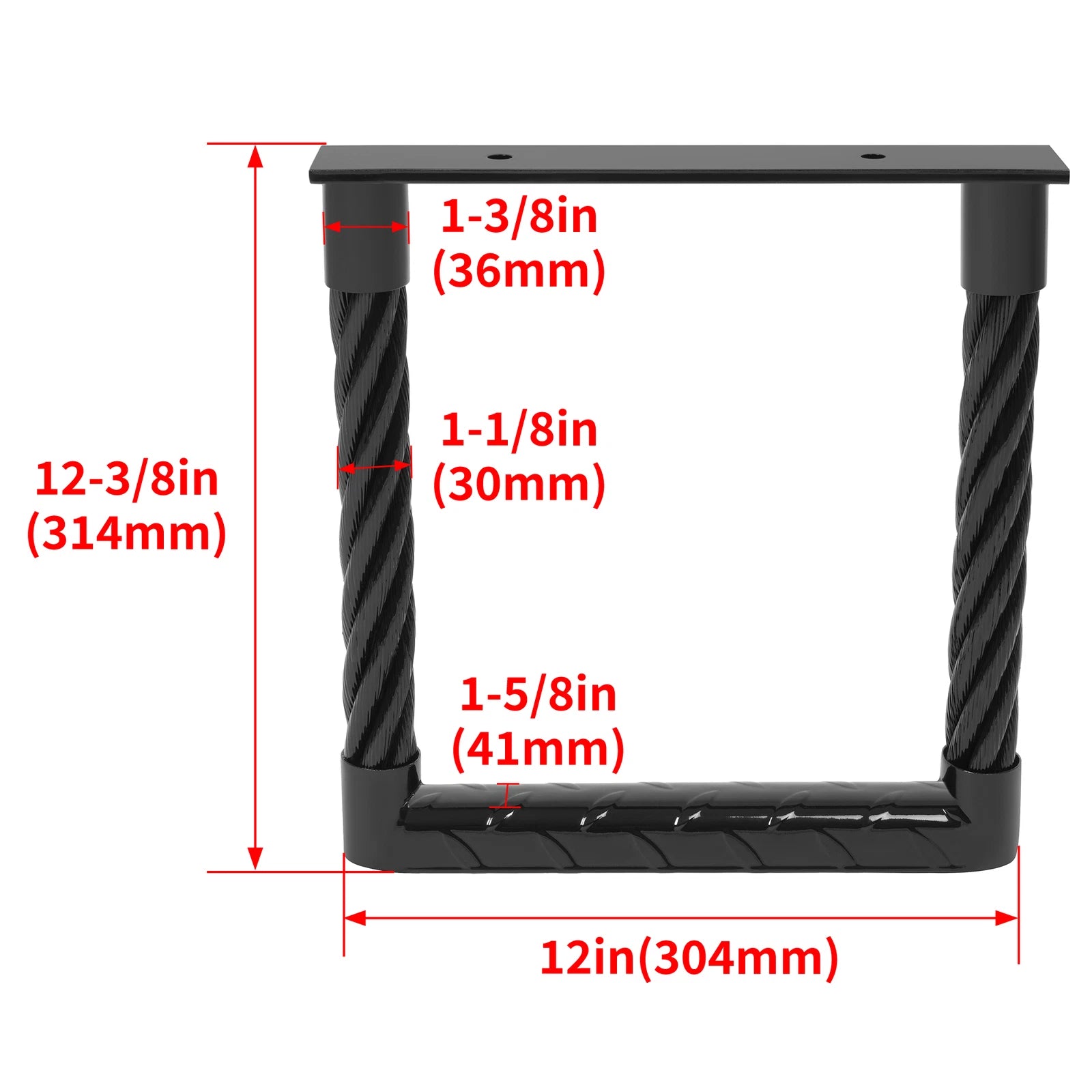 Heavy Duty Truck Bumper Side Step for Truck (12" x 12")