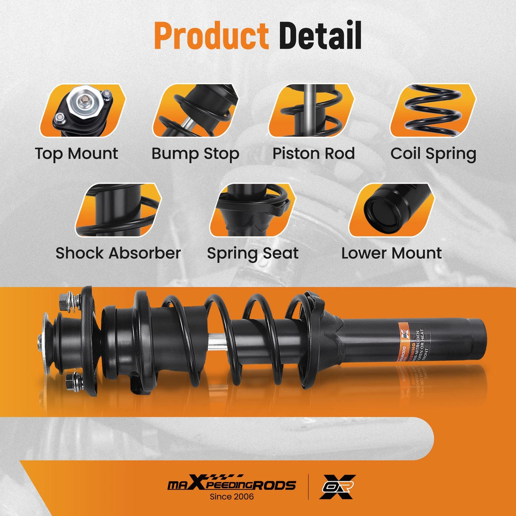2X Front Coil-Over Shocks for Kawasaki Mule 3000 3010 3020 (2001-2006)