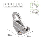 Set of 10 Stainless Steel Spring Snap Fending Hooks for Marine Boat