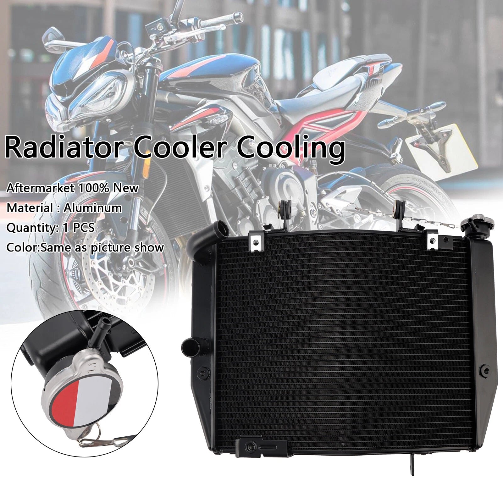 Radiator Cooling Engine Cooler for Street Triple 765 R RS (2020–2022)