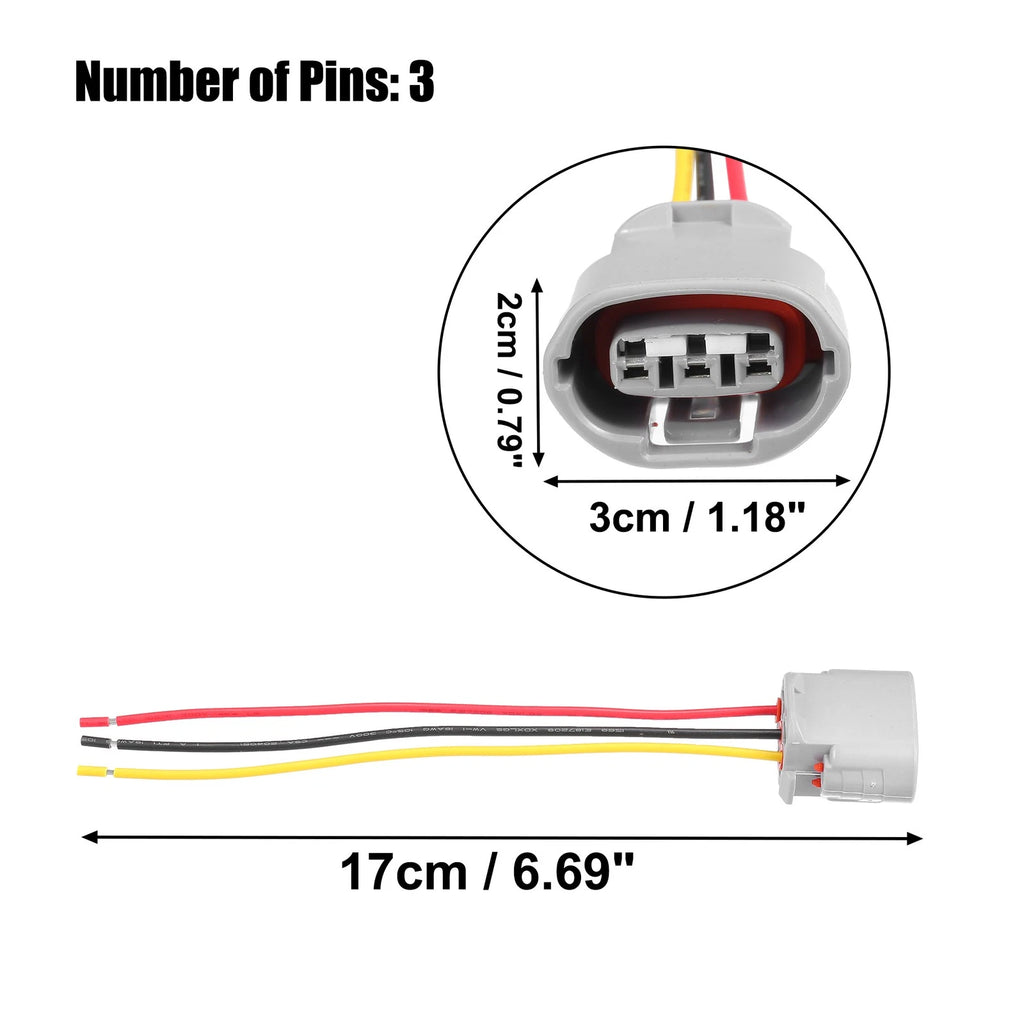 3 Pin Alternator Regulator Connector Adapter Plug for Toyota (No.9098011349)