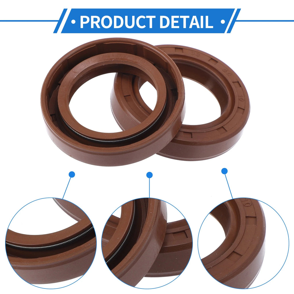 2X Oil Seal Rotary Shaft Seal   FKM Rubber 33x50x10mm
