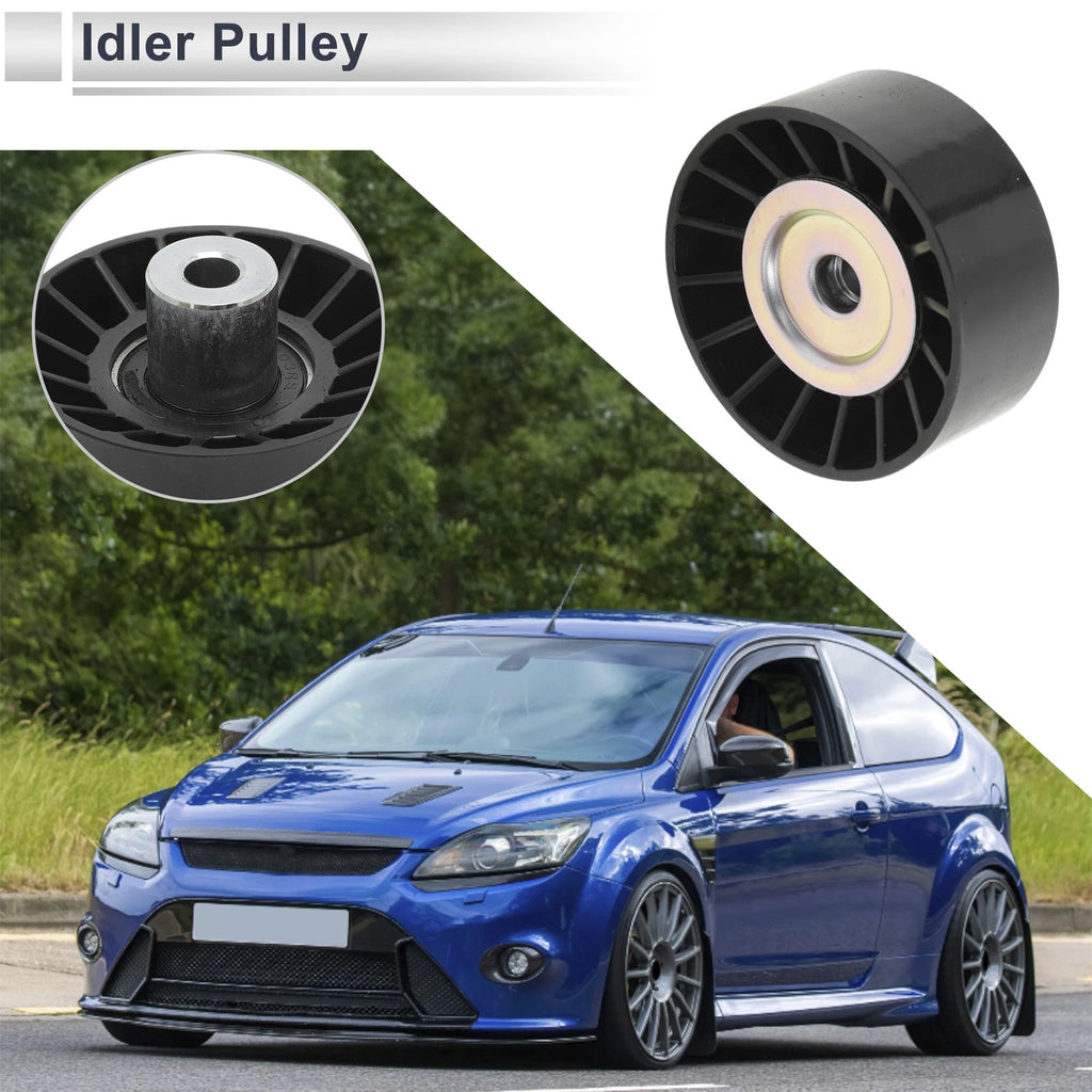 Drive Belt Idler Pulley for Ford Transit (2006–2014) No. 6C1Q6C344AB Black