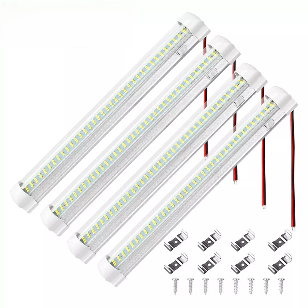 4Pcs 12V 108 LED Ceiling Dome Light Bar for RV Trailer Camper