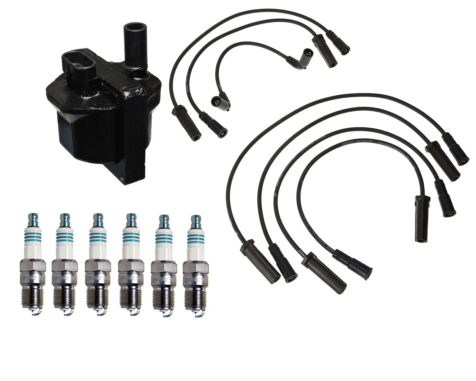 Denso Ignition Coil & Wire Set for Chevy GMC V6 (Iridium, 6 Piece)
