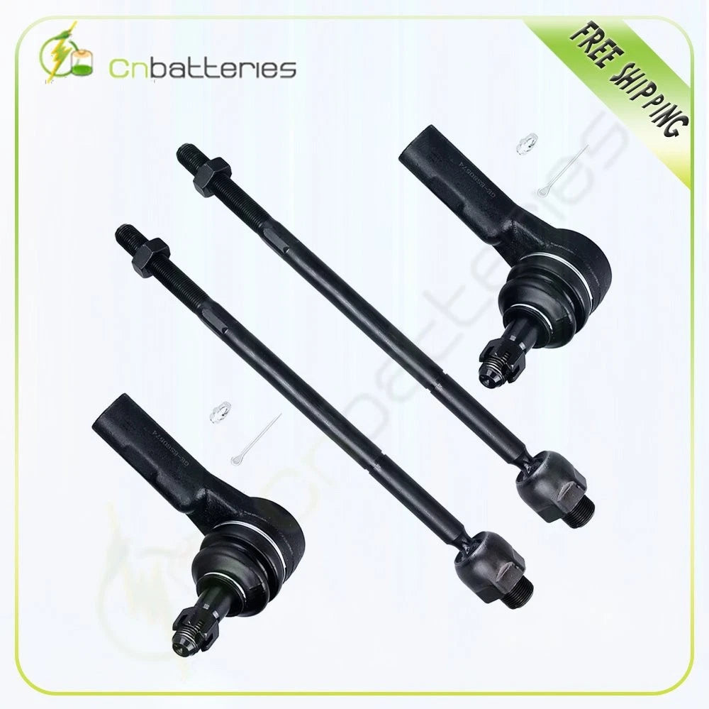 Set of 4 Inner & Outer Tie Rod Ends for Dodge Ram 1500 (2004–2008)