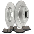 Set of 4 Rear Brake Rotors and Ceramic Pads for Honda Accord, Acura TSX